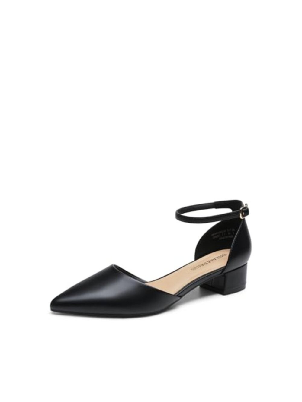 DREAM PAIRS Women's Closed Toe Low Block Heel Pumps